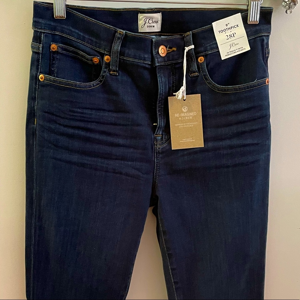 JCREW size 28P 9” toothpick skinny jeans